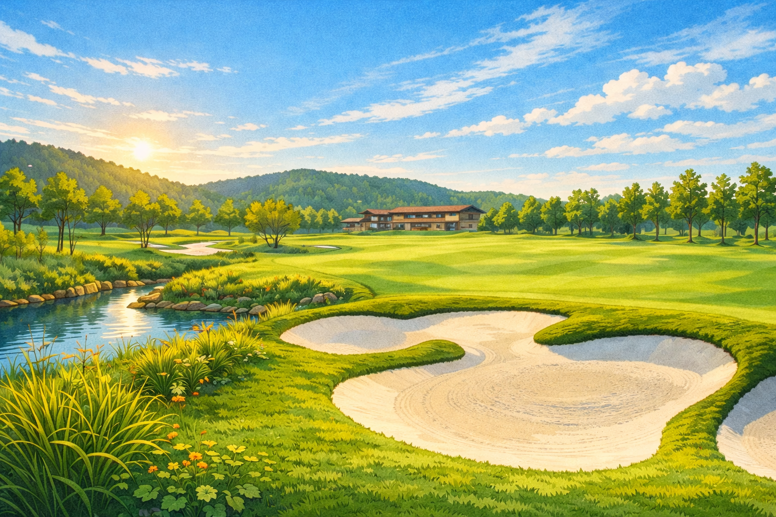 morning on the gold course